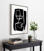 Sylvie Modern Meeting Forms Framed Canvas by Statement Goods