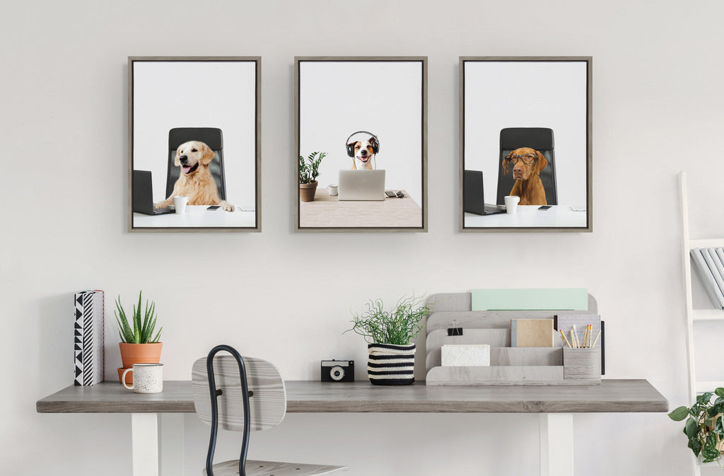 Sylvie I’m Diane. VP of Engineering Framed Canvas by The Creative Bunch Studio