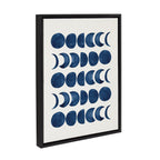 Sylvie Moon Phases Framed Canvas by Teju Reval of SnazzyHues