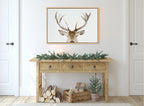 Sylvie Stag Peekaboo Framed Canvas by Amy Peterson Art Studio