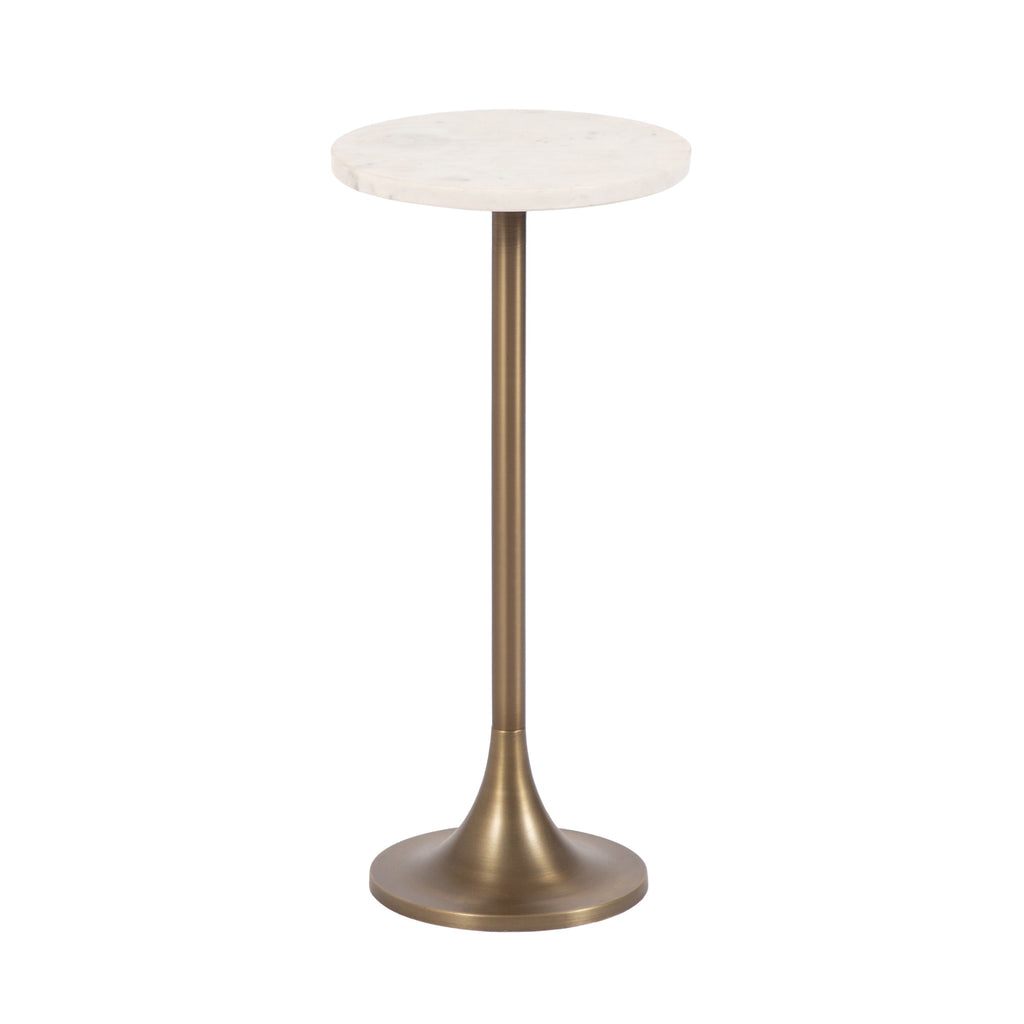 Baronet Round Marble and Metal Table