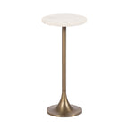 Baronet Round Marble and Metal Table
