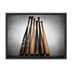 Sylvie Baseball Bats Framed Canvas by Shawn St. Peter