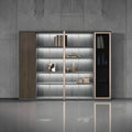 Keats · Office Library Shelves w/ Lighting, Suit Closet & Storage