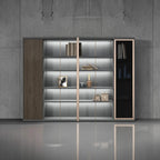 Keats · Office Library Shelves w/ Lighting, Suit Closet & Storage