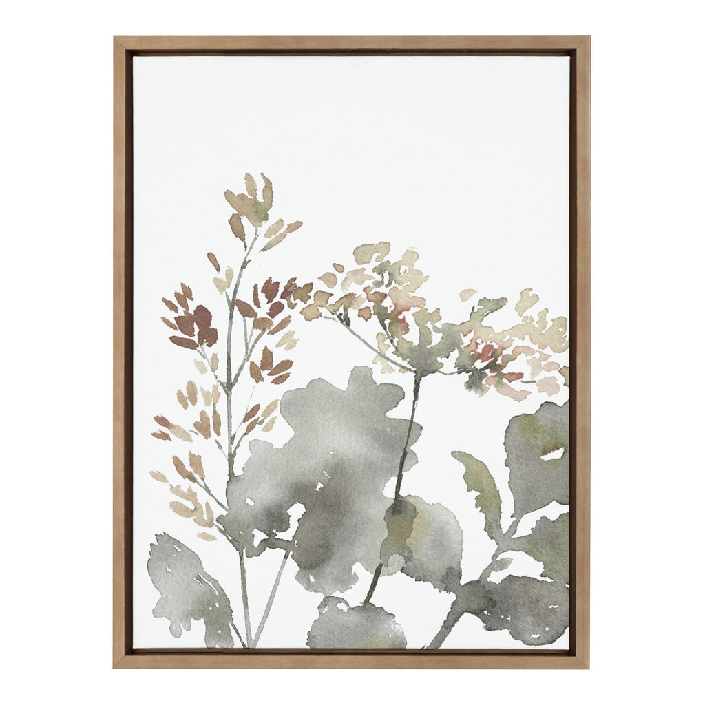 Sylvie Botanical Soft Yellow Framed Canvas by Sara Berrenson