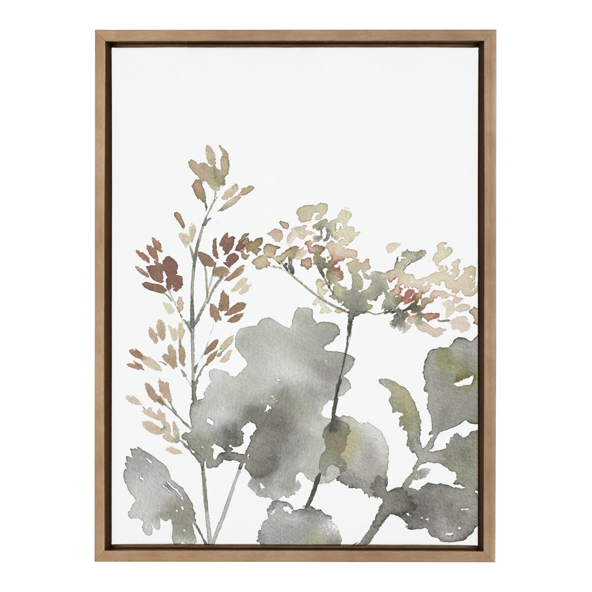 Sylvie Botanical Soft Yellow Framed Canvas by Sara Berrenson