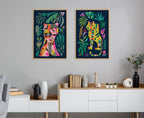 Sylvie Tiger in the Forest Framed Canvas by Rachel Lee