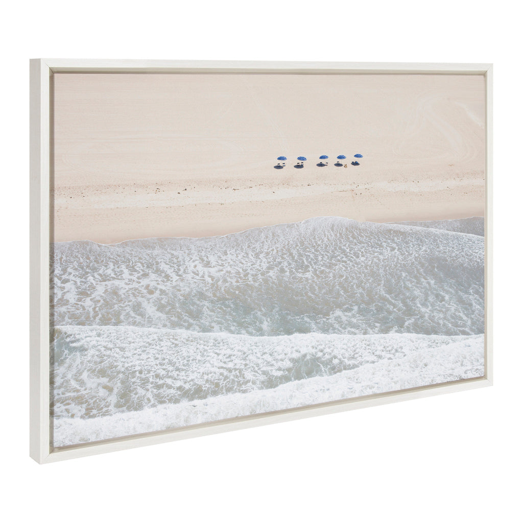 Sylvie Five Umbrellas Framed Canvas by Caroline Mint