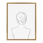 Sylvie Minimalist Woman Framed Canvas by Teju Reval of SnazzyHues