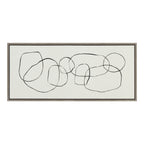 Sylvie Dancing Circles Framed Canvas by Teju Reval of SnazzyHues