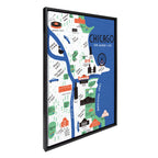 Sylvie Chicago Illustration Framed Canvas by Stacie Bloomfield