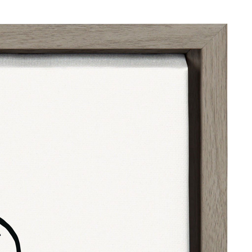 Sylvie Botanical Sketch Print No 1 Framed Canvas by The Creative Bunch Studio