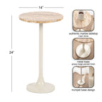 Baronet Round Marble and Metal Table