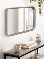 Hutton Wood Framed Radius Rectangle Mirror