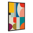 Sylvie Mid Century Modern Pattern Framed Canvas by Rachel Lee of My Dream Wall