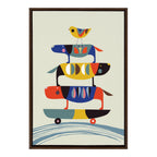 Sylvie Skate Dog Framed Canvas by Rachel Lee of My Dream Wall
