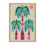 Sylvie MCM Palm Trees Framed Canvas by Rachel Lee