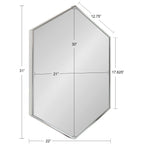Rhodes Framed Hexagon Wall Mirror