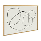 Sylvie Going in Circles and Minimalist Woman Framed Canvas Set by Teju Reval of SnazzyHues