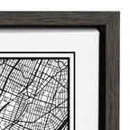 Sylvie Manhattan Modern Map Framed Canvas by Jake Goossen