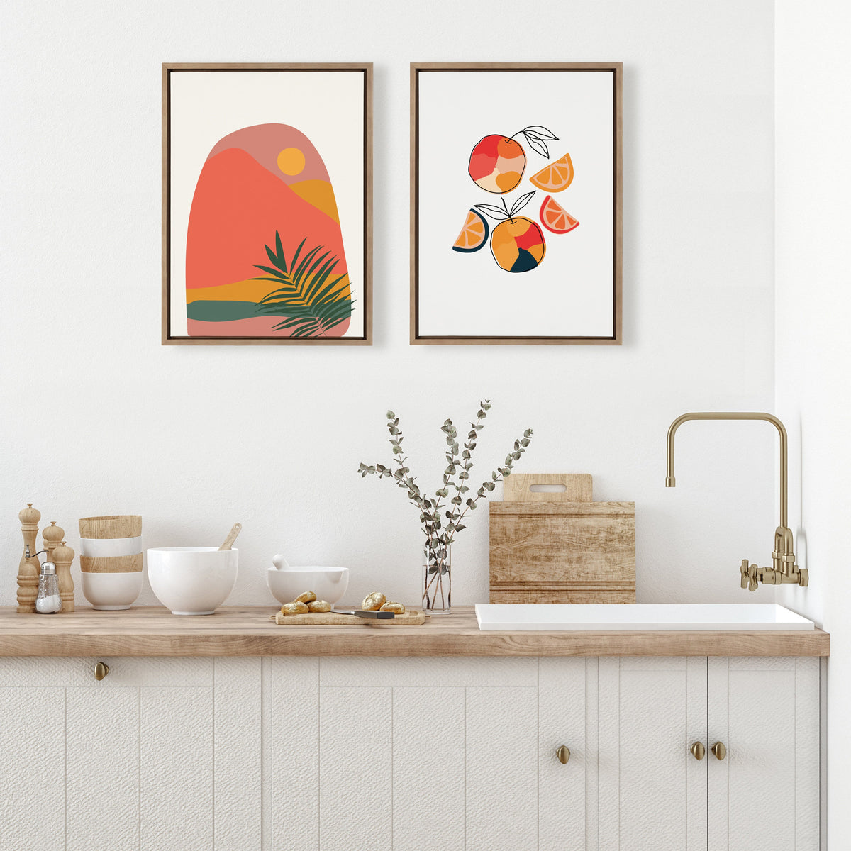 Sylvie Juicy Citrus Framed Canvas by Oris Eddu