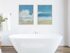 Sylvie Beach Day Left and Right Framed Canvas by Julie Maida