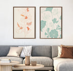 Sylvie Lotus Garden Framed Canvas by Kasey Free