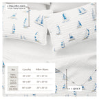 Coastal Blue Sailboat Quilt Set - Marzano Collection