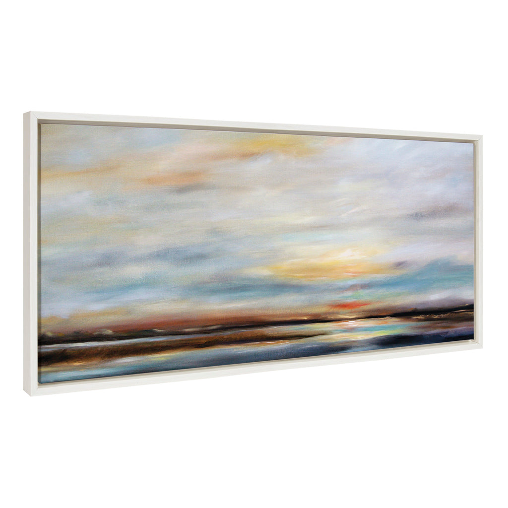 Sylvie Carolina Sunset Framed Canvas by Mary Sparrow