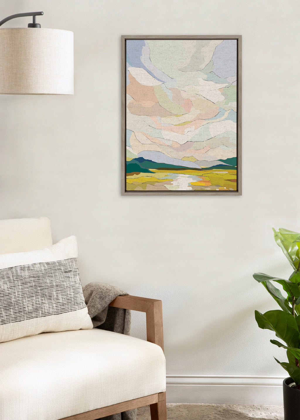 Sylvie Autumn Sky Framed Canvas by Nikita Jariwala