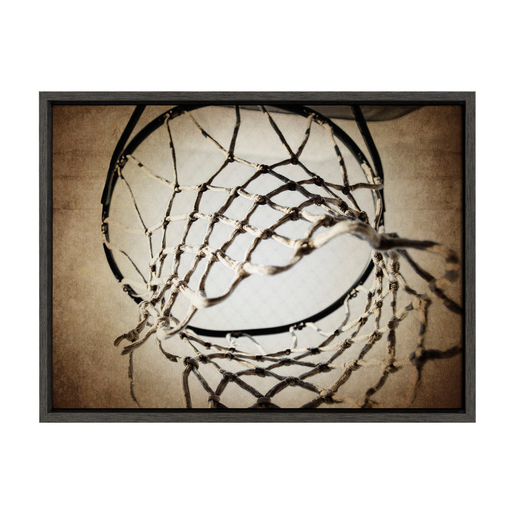 Sylvie Basketball Net Framed Canvas Wall Art by Shawn St. Peter