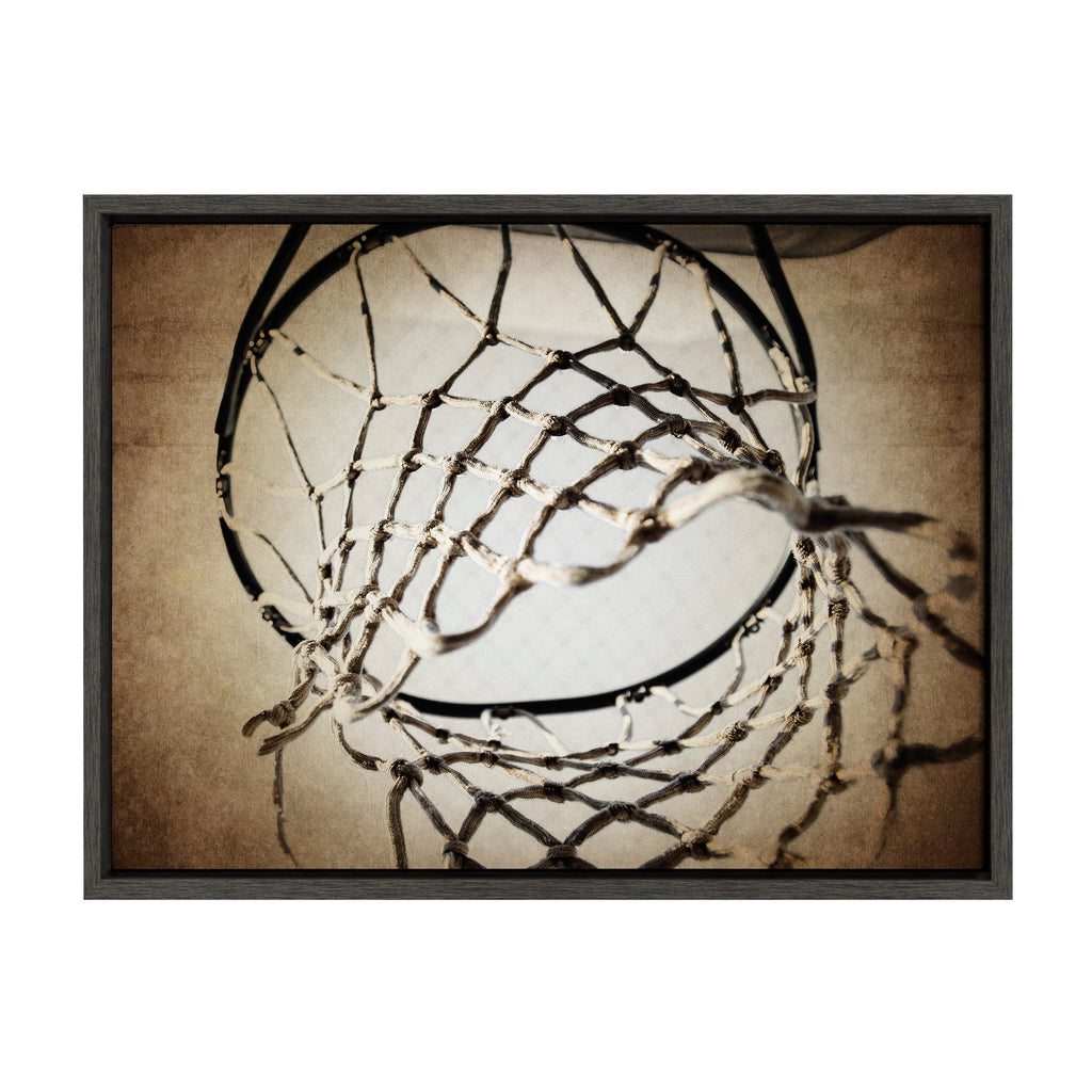 Sylvie Basketball Net Framed Canvas Wall Art by Shawn St. Peter