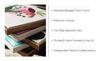 Sylvie Beaded Softly Framed Canvas by Mia Charro