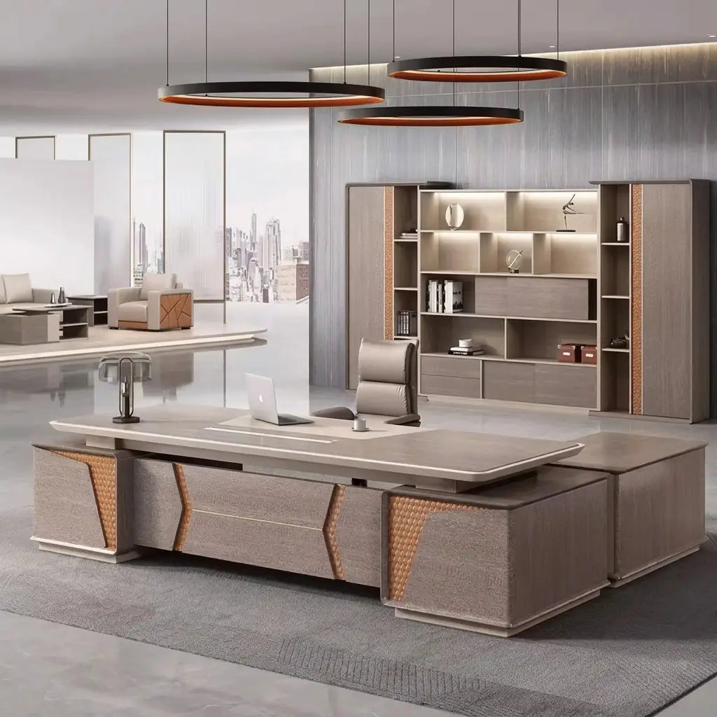 York · Grand Executive Desk w/ Mobile Storage
