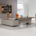 Caster · Modern L-Shaped Executive Desk