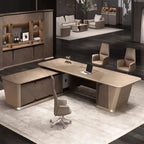 Cognac · Executive Desk w/ Mobile Storage