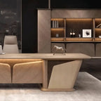 Cognac · Executive Desk w/ Mobile Storage