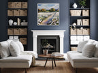 Sylvie Beaded Land of Cotton Framed Canvas by Mary Sparrow