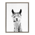Sylvie Llama Framed Canvas by Simon Te Tai