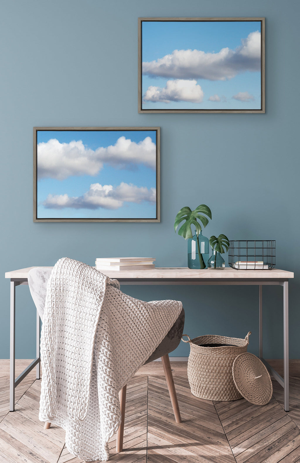 Sylvie Uplifting Clouds Framed Canvas by Stephanie Klatt