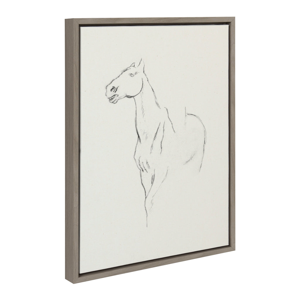 Sylvie Edgar Degas Horse Turned Three Quarters 1880 BW Framed Canvas by The Art Institute of Chicago