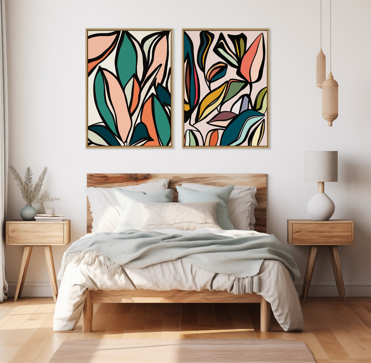 Sylvie Fanciful Ficus 2 Framed Canvas by Alicia Bock