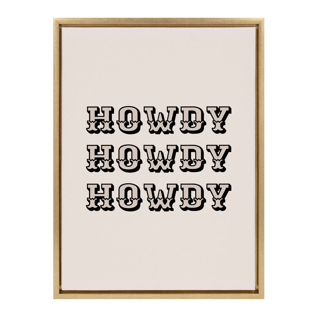 Sylvie Howdy Western Framed Canvas by Honey Island Studio