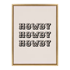 Sylvie Howdy Western Framed Canvas by Honey Island Studio