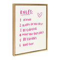 Sylvie House Rules Framed Canvas by Honey Island Studio