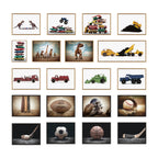 Sylvie Stacked Cars Framed Canvas by Saint and Sailor Studios