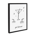 Sylvie Girl Dinner Framed Canvas by Honey Island Studio