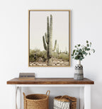 Sylvie Sunrise Cactus Framed Canvas by Amy Peterson Art Studio