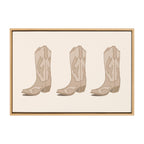 Sylvie Cowboy Boots Landscape Framed Canvas by Honey Island Studio